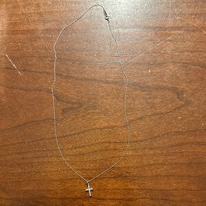 Silver cross necklace